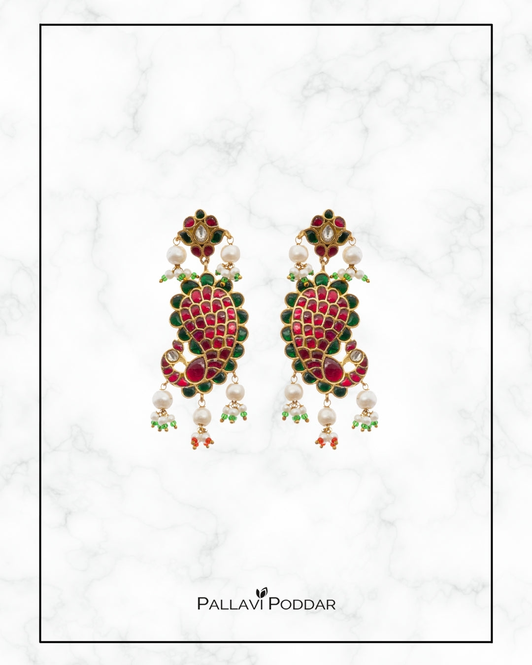 Mayura Meenakari Chandbalis