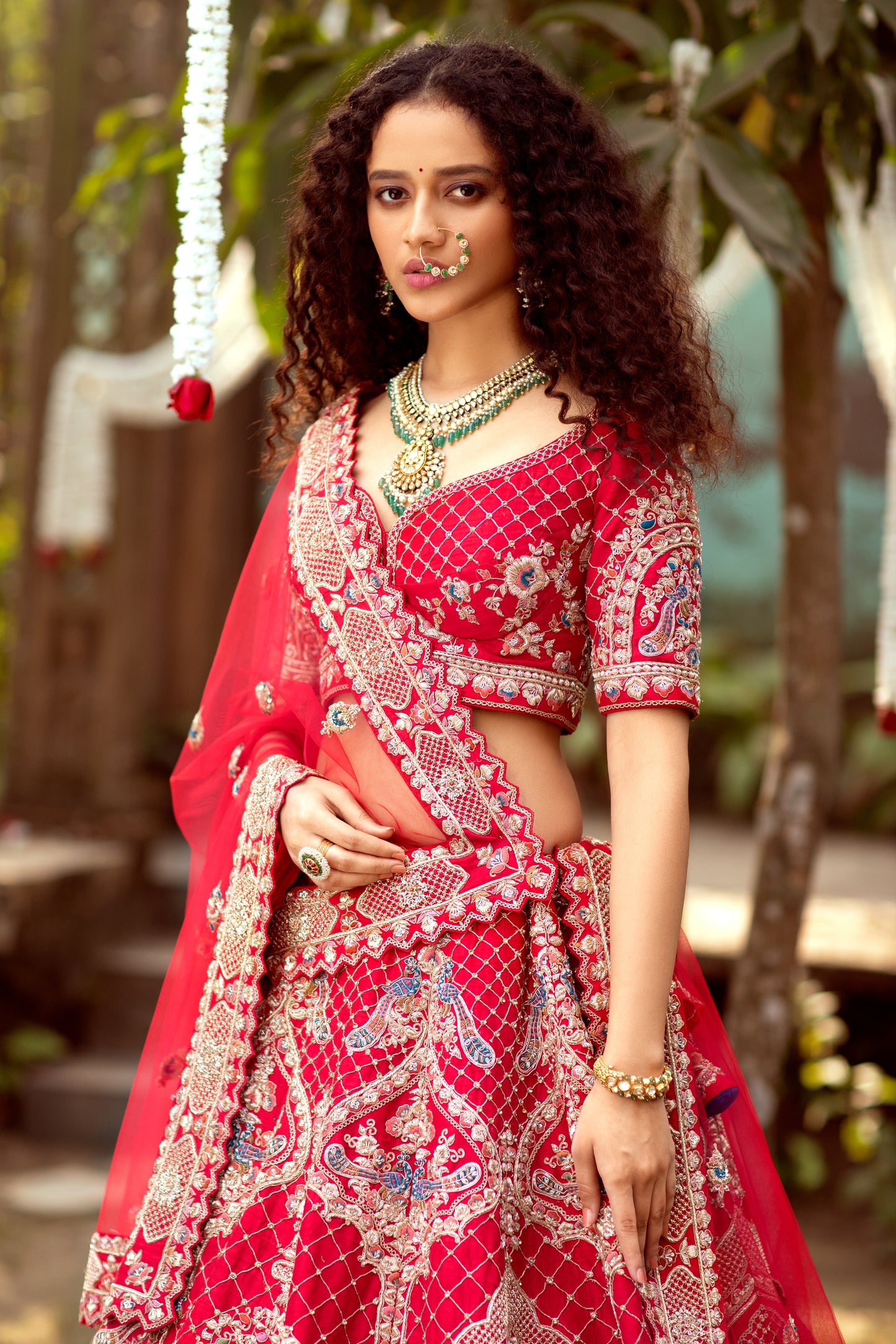 Eternal Scarlet Red lehenga set