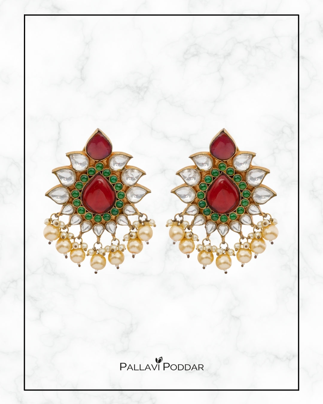 Ruby Bloom Kundan Chandbaalis