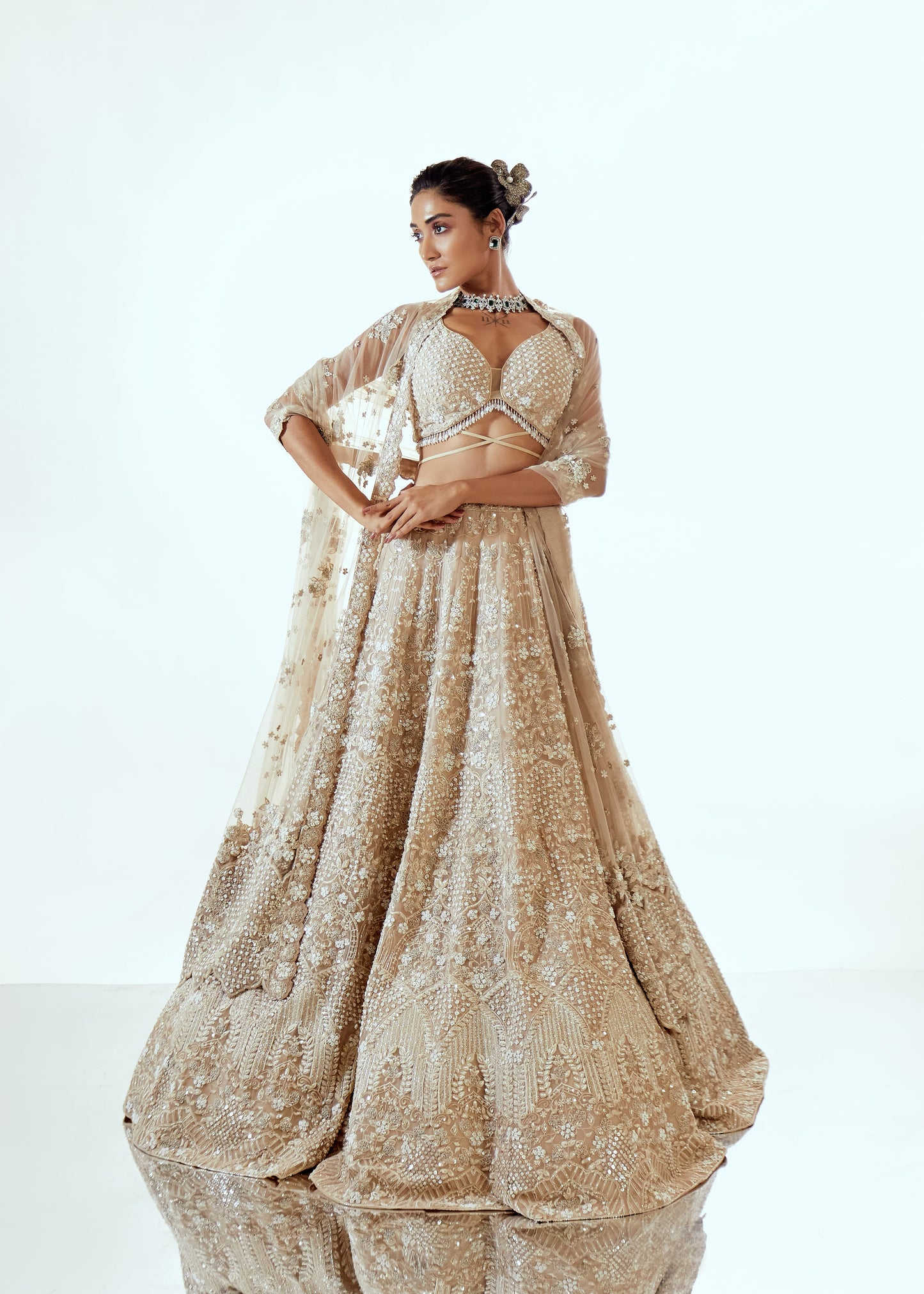 IRISH  ORGANZA LEHENGA SET