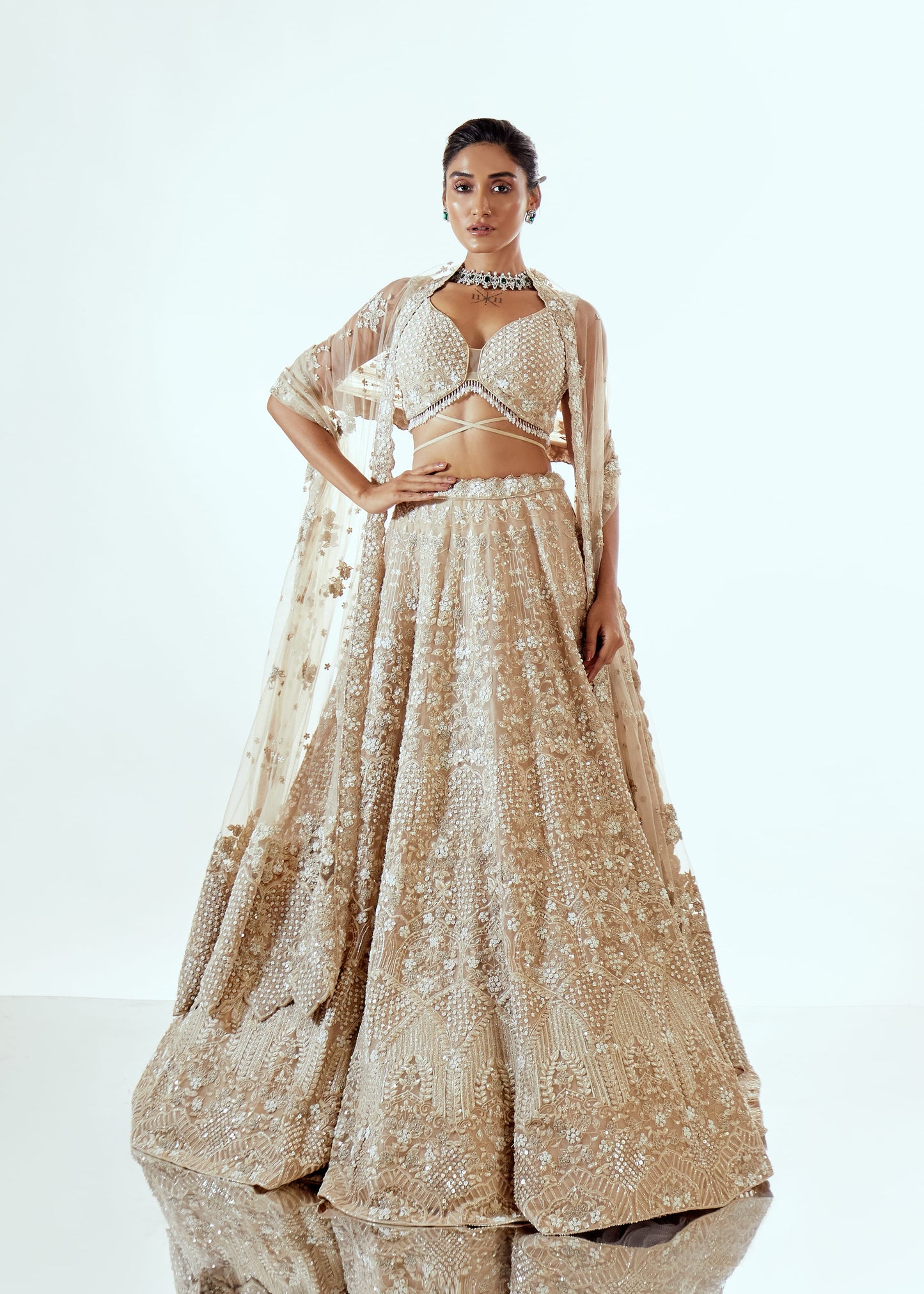 IRISH ORGANZA LEHENGA SET