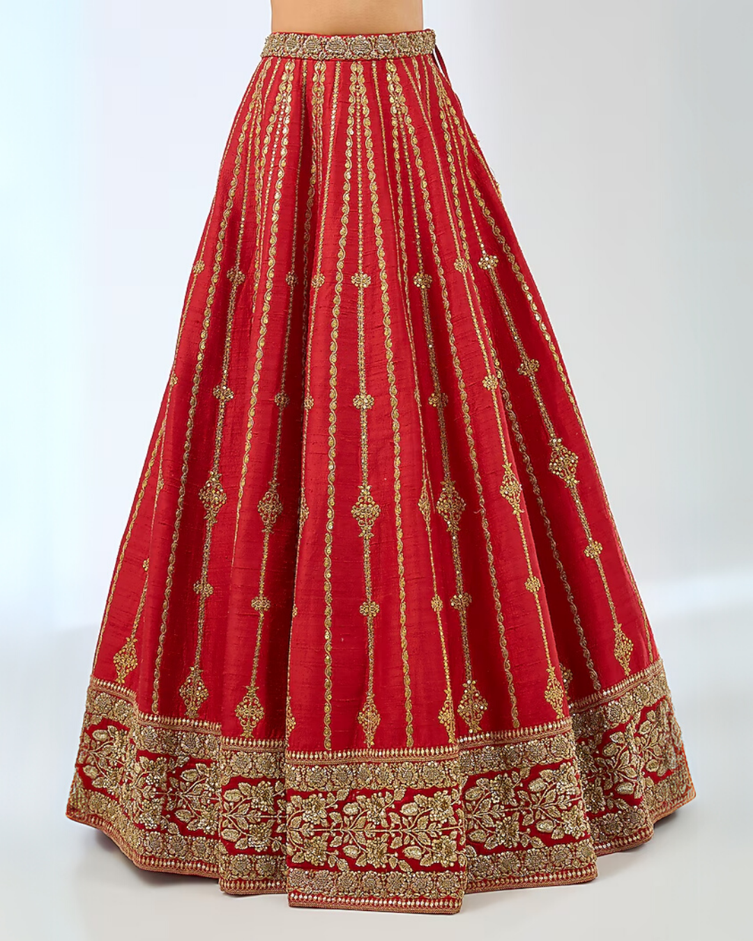 Red Geeta Embroided Lehenga set