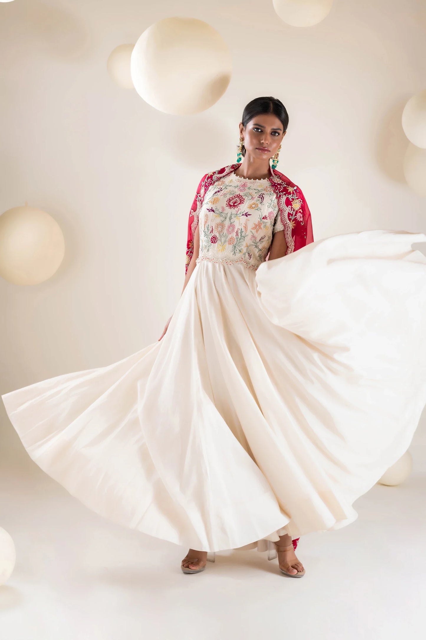 Chanderi Anarkali  Set