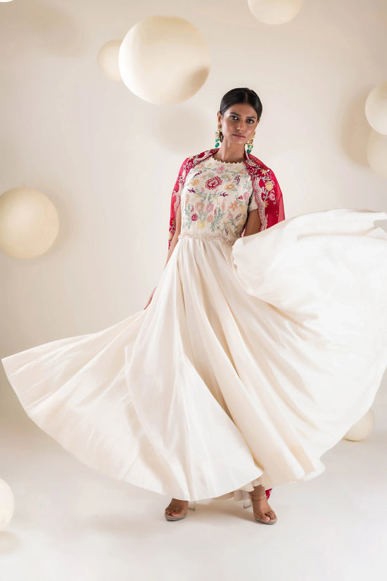 Chanderi Anarkali  Set