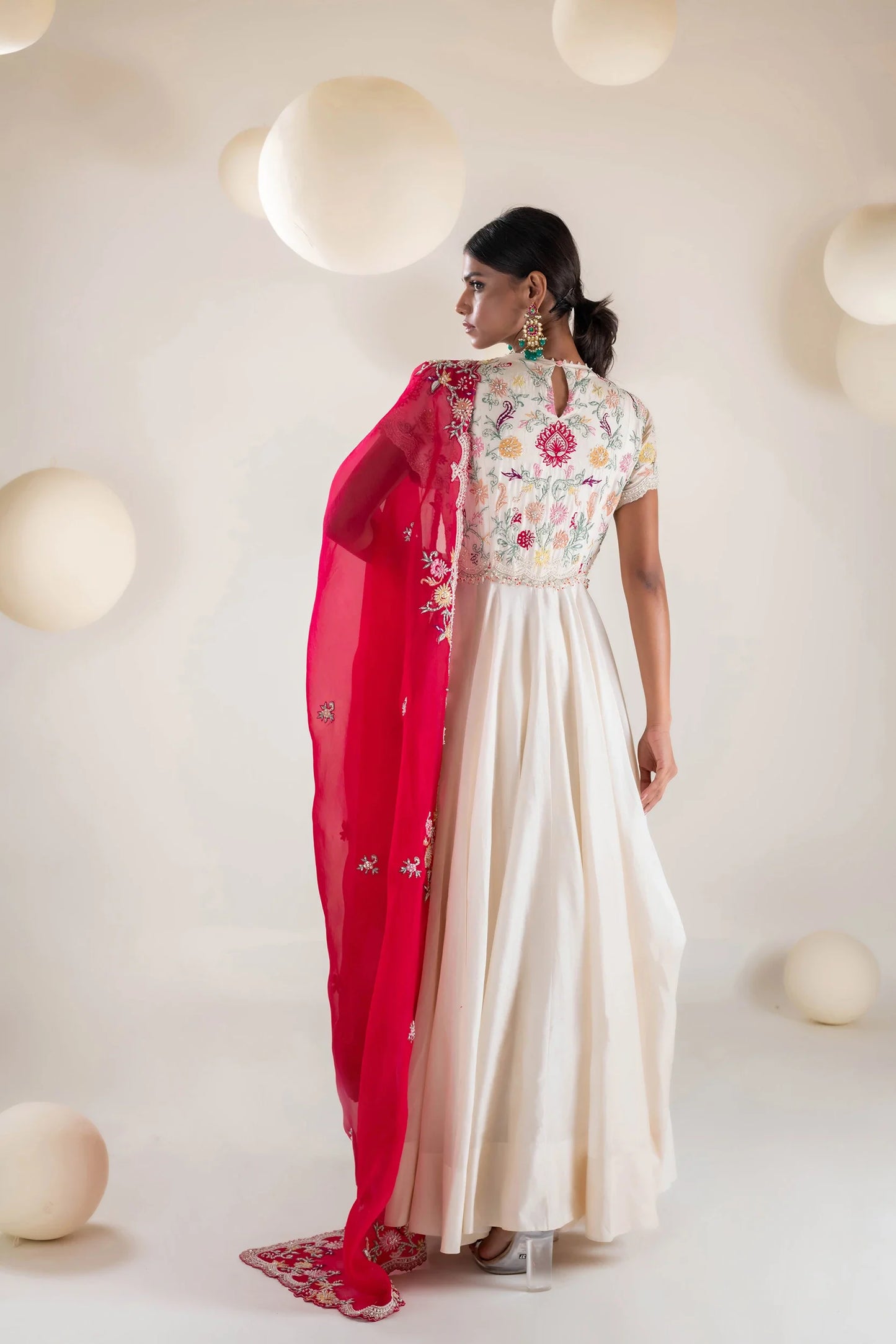 Chanderi Anarkali  Set