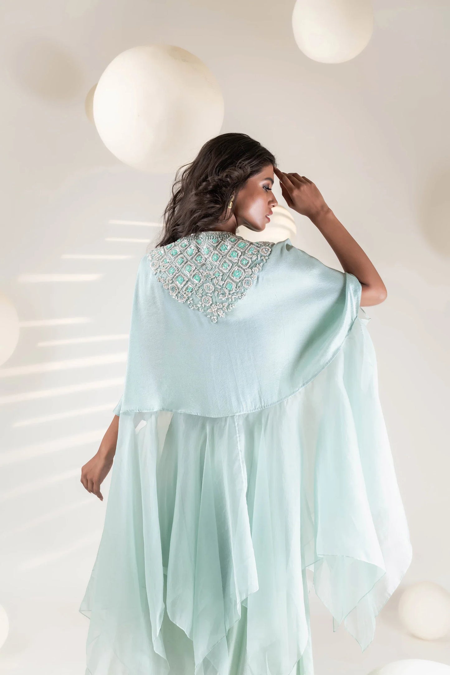 Aqua Flowy Tunic Set