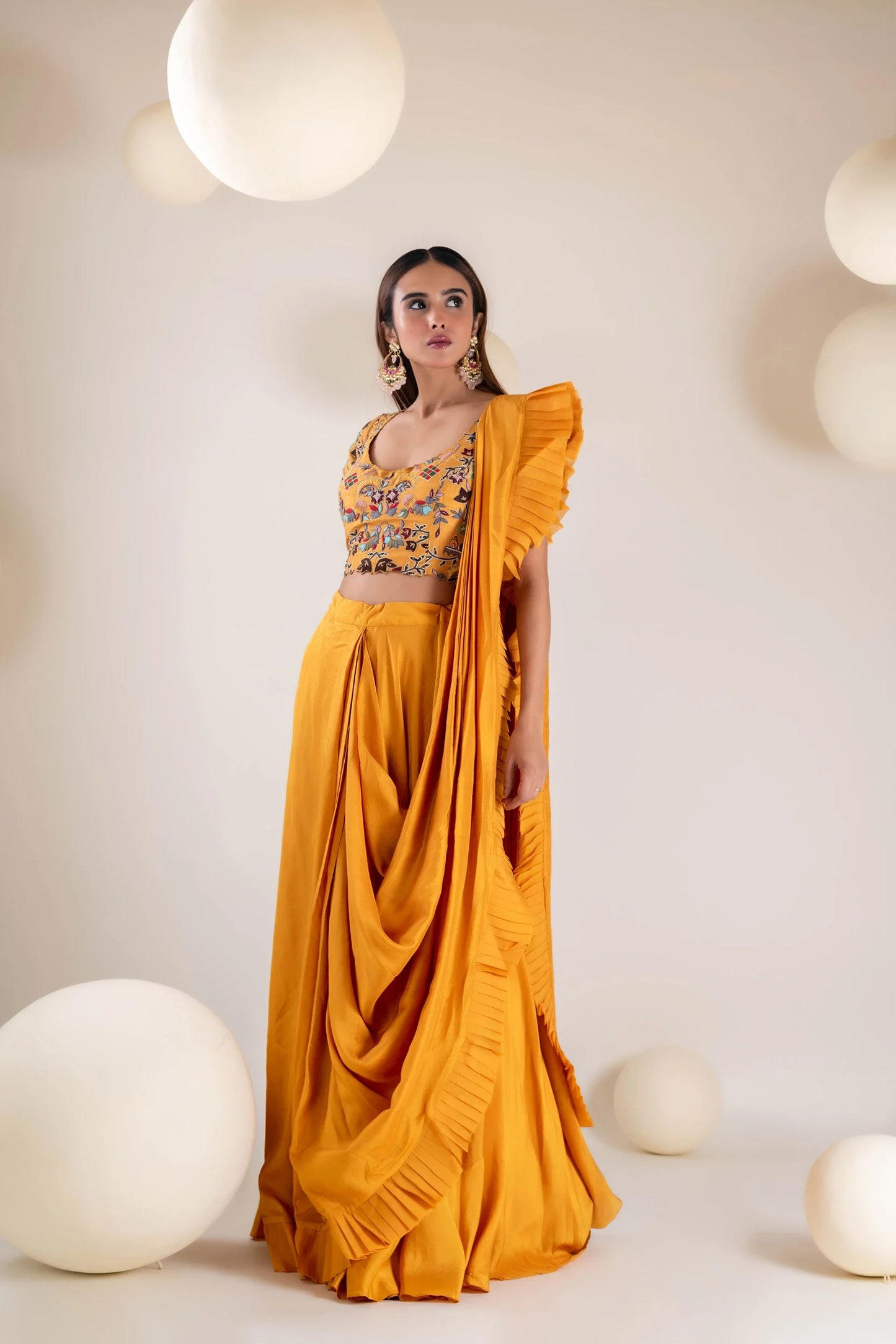 Draped Saree Set