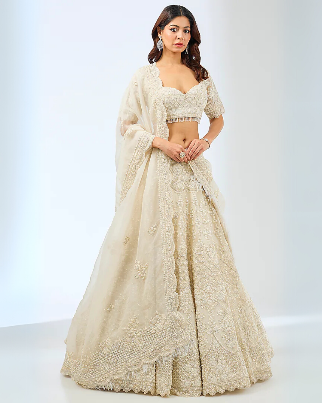 Ivory Beauty Embroidered Lehenga Set