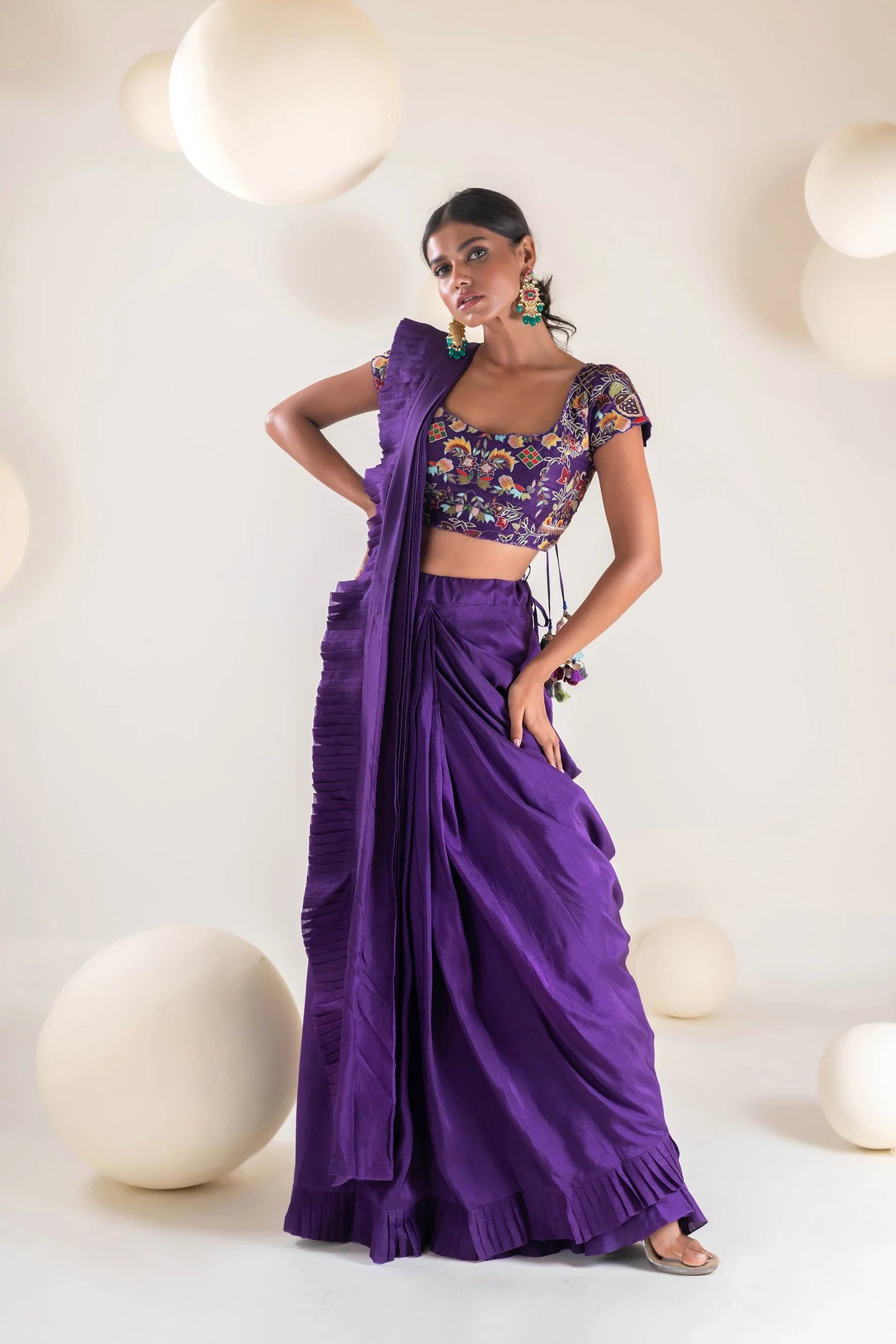 Draped Saree Set