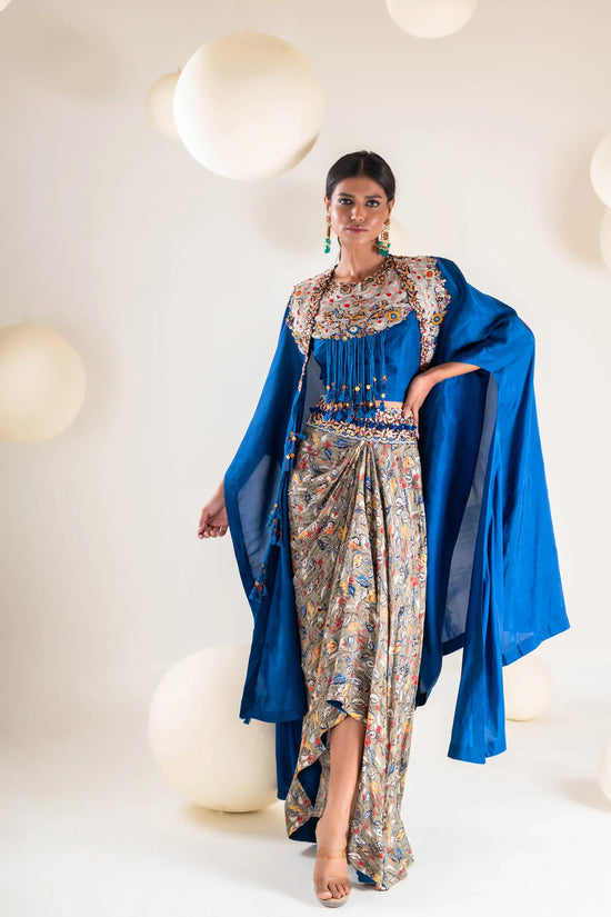 Embroidered Cape Set