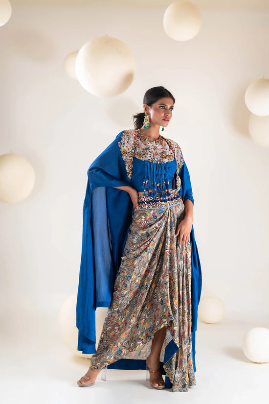 Embroidered Cape Set