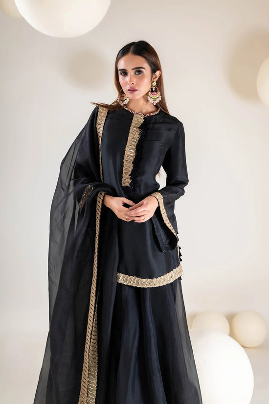 Black Sharara Set