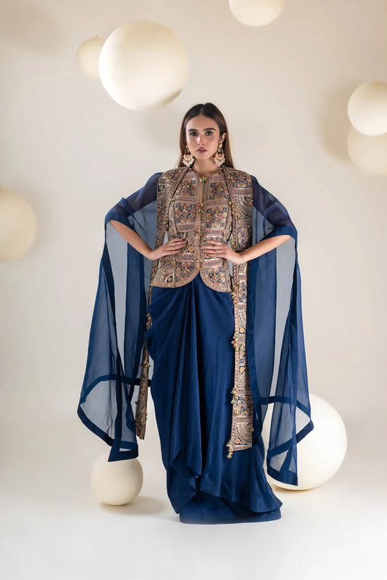 Embroidered Cape Set