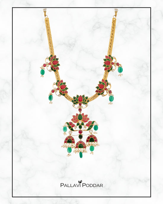 Vasudha Floral Cascade Necklace
