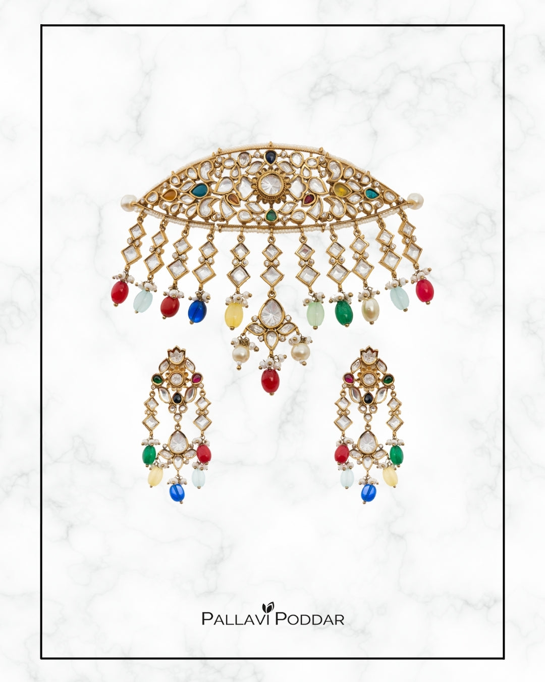 Navaranga Polki Fiesta Necklace Set