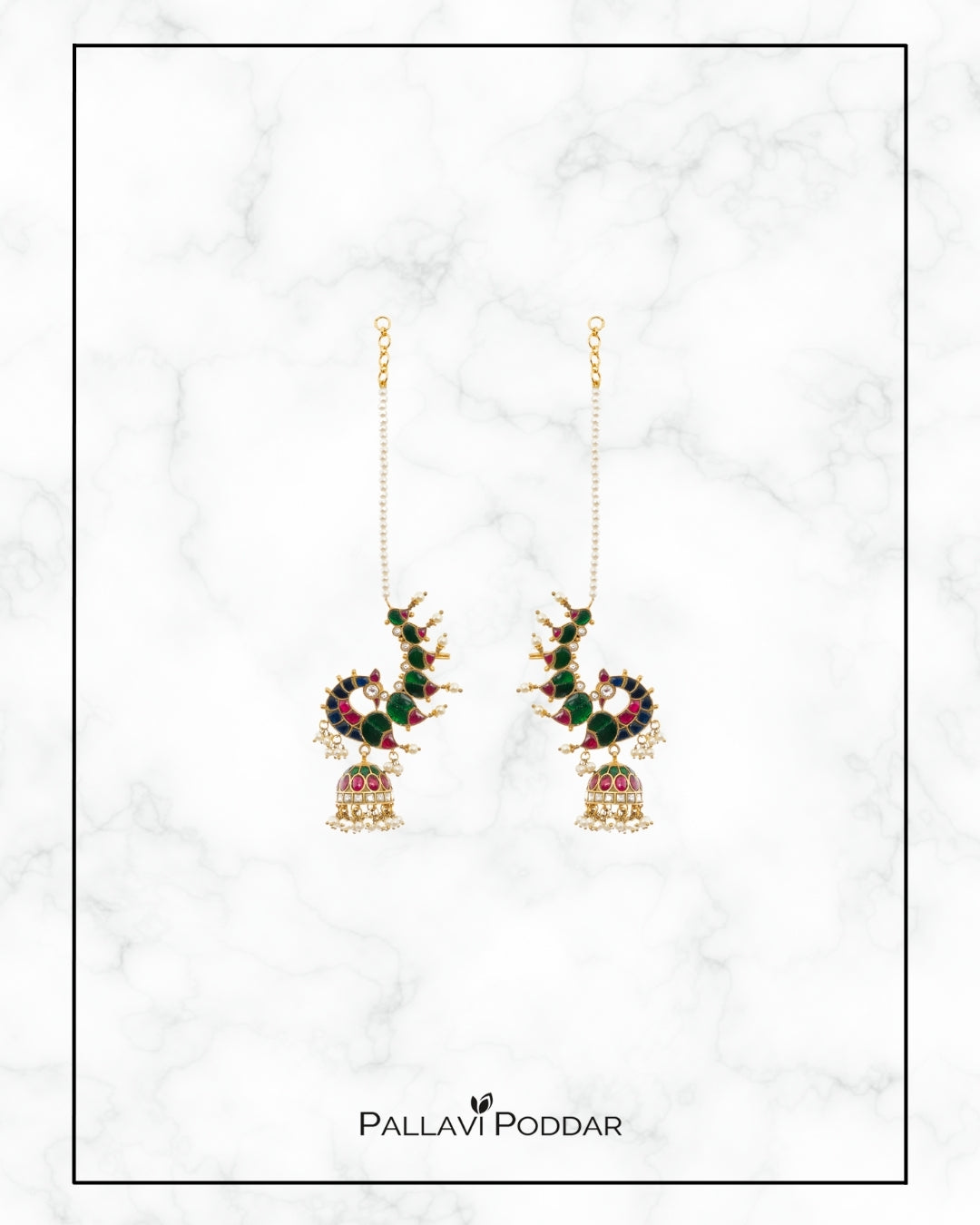 Royal Radiance Meenakari Chandbali Earrings (Copy)