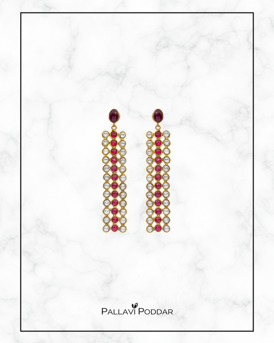 Gul Ruby Drop Earrings