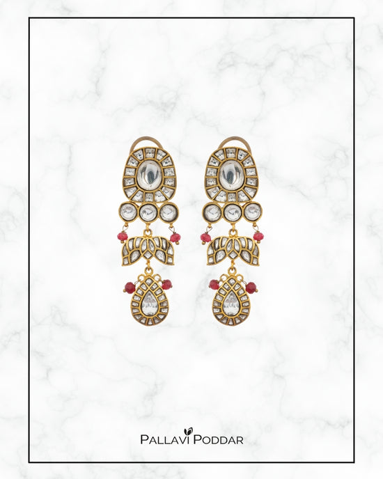 Aarohi Kundan & Ruby Drop Earrings