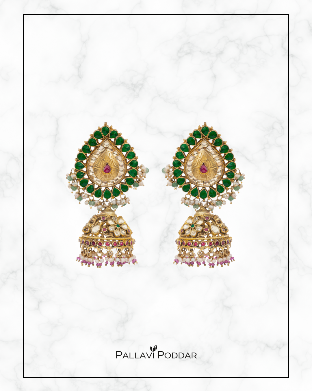 Heritage Teardrop Jhumka Earrings