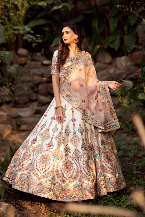 Ivory Blossom Bridal lehenga set