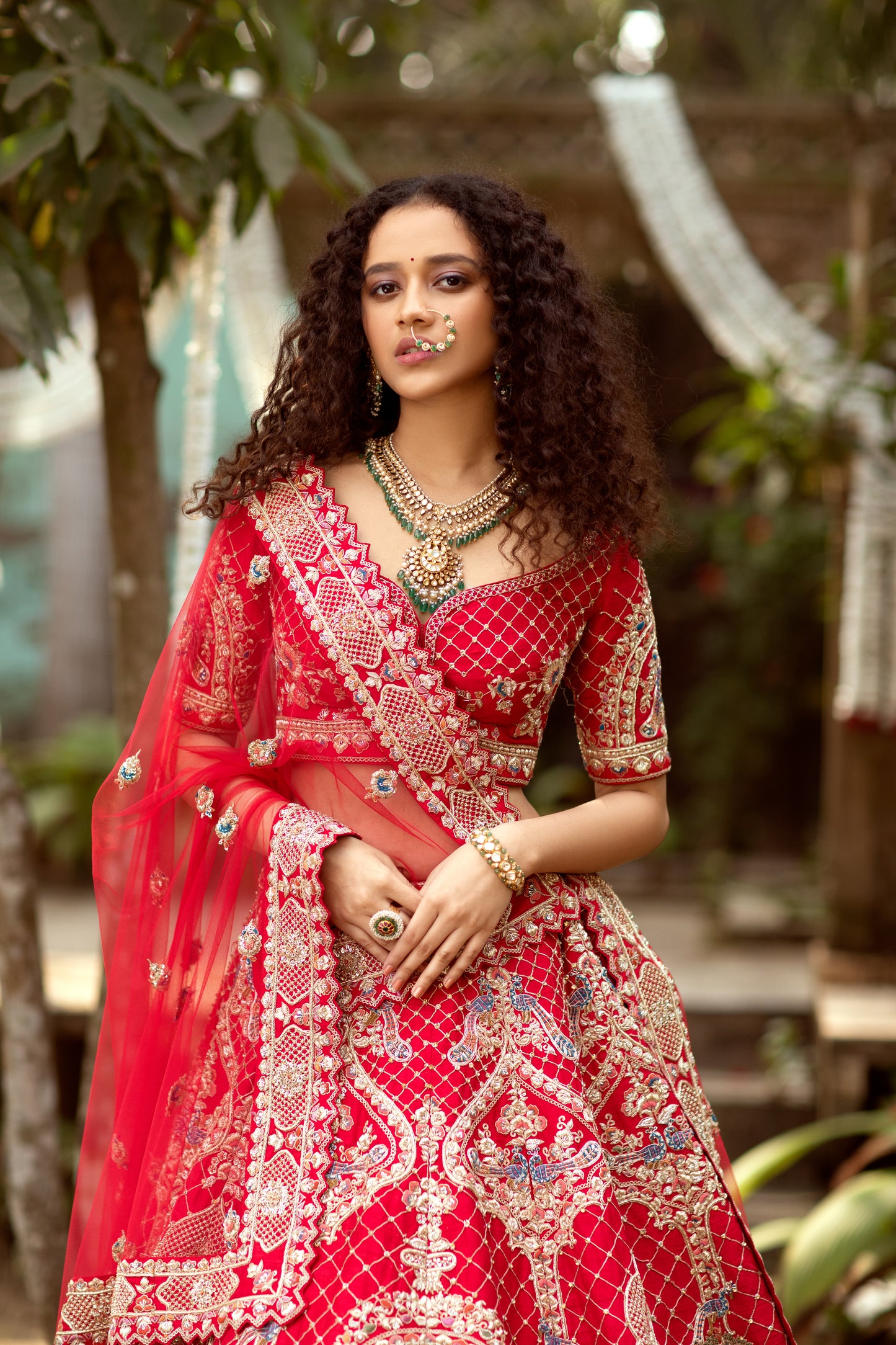 Eternal Scarlet Red lehenga set