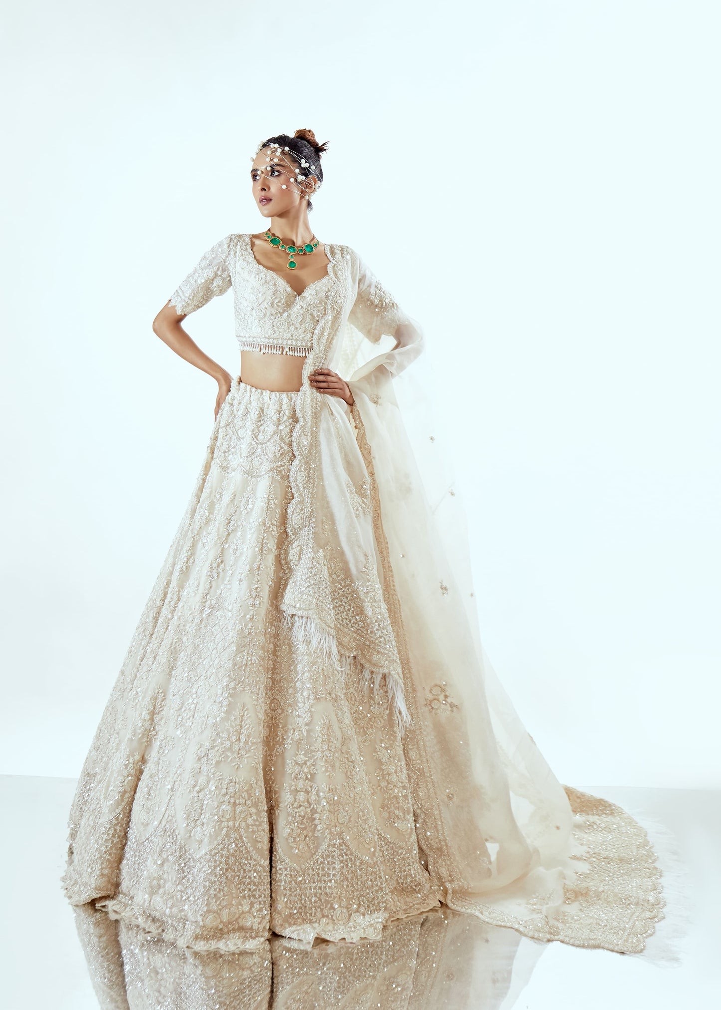 HENNA ORGANZA LEHENGA SET