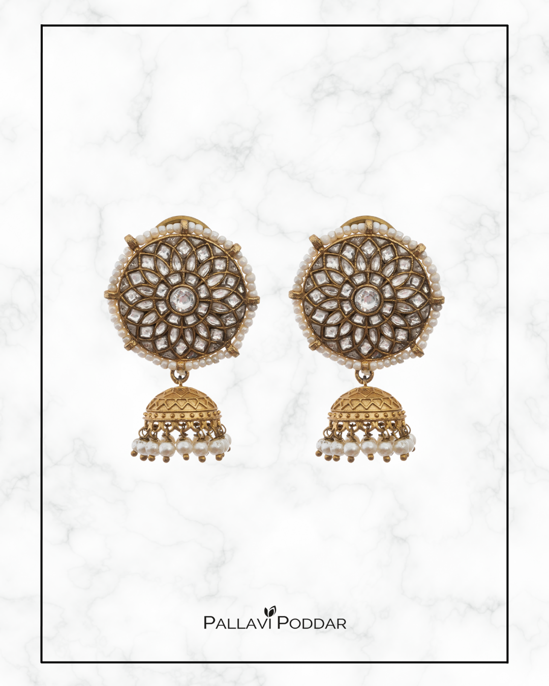 Noor Jhalar Kundan Dome Earrings