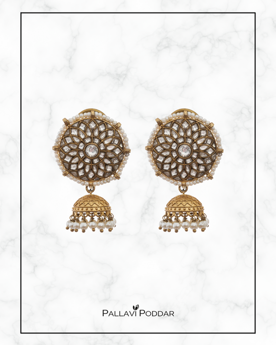 Noor Jhalar Kundan Dome Earrings