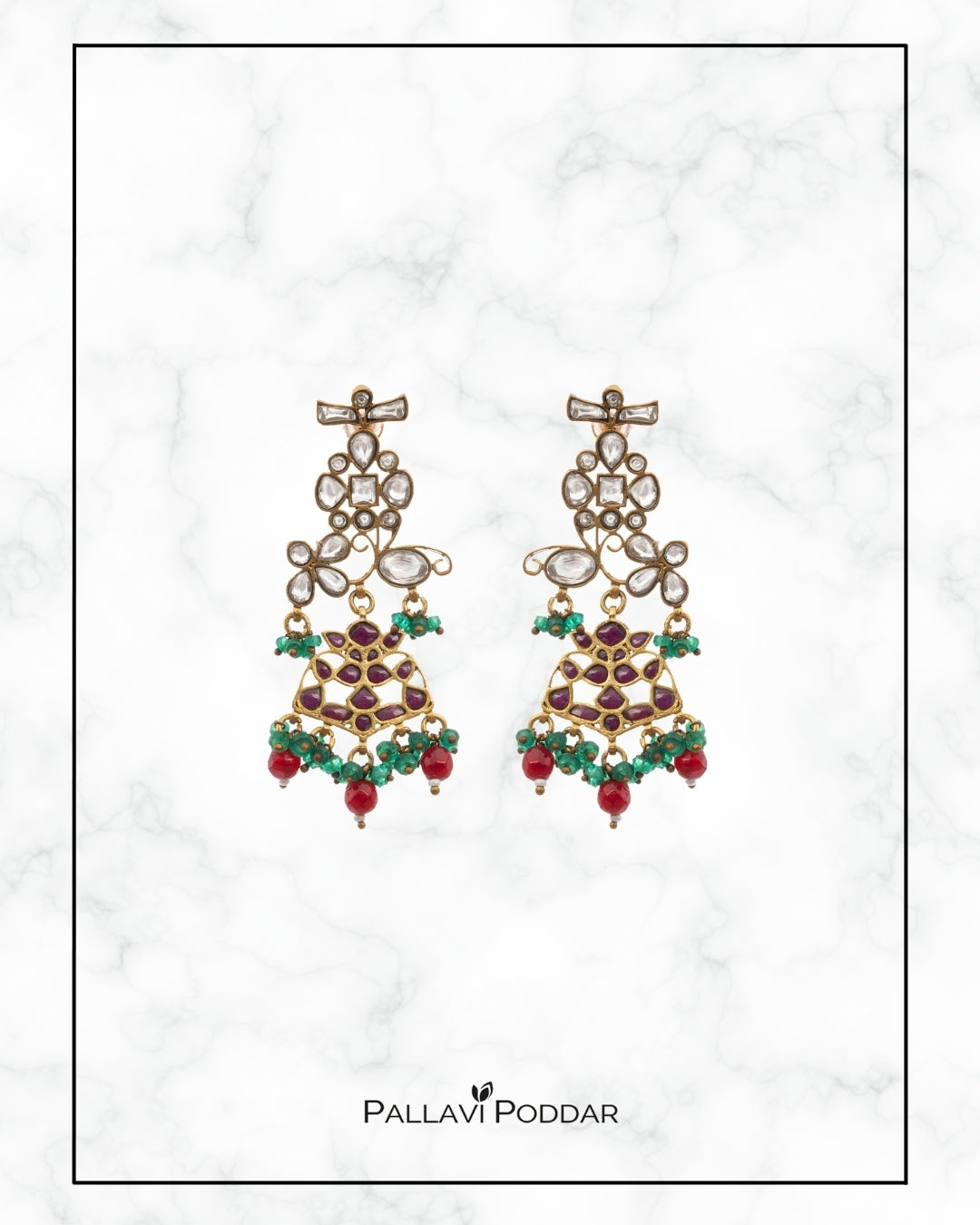 Aarunya Multistone Jhumka Drops