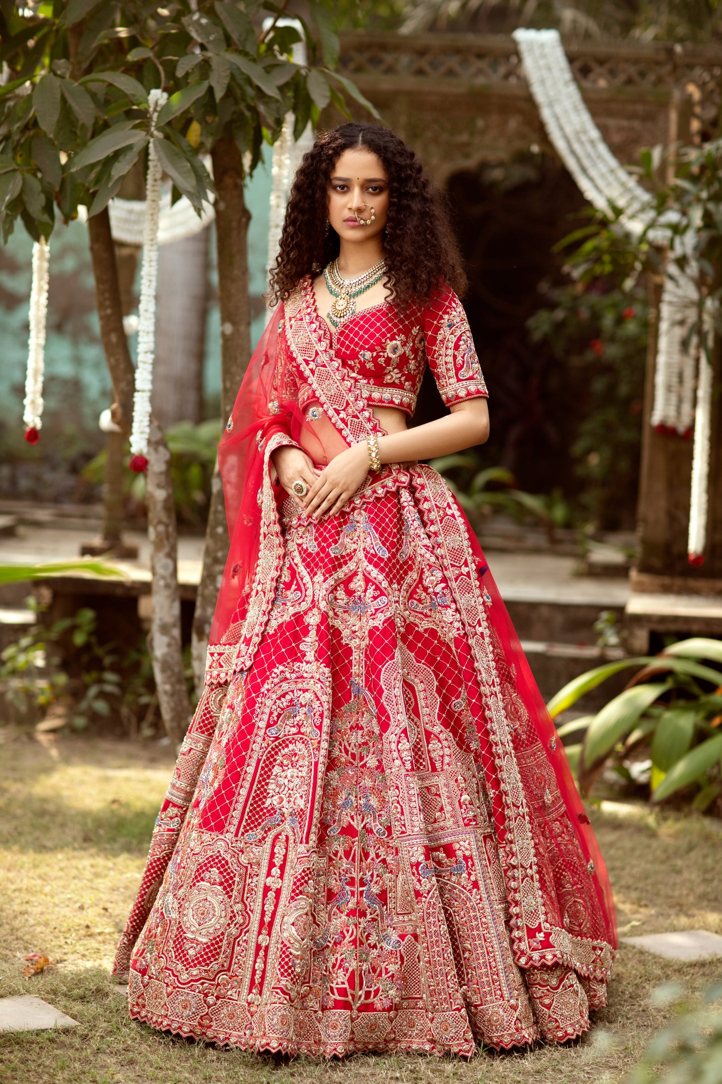 Eternal Scarlet Red lehenga set