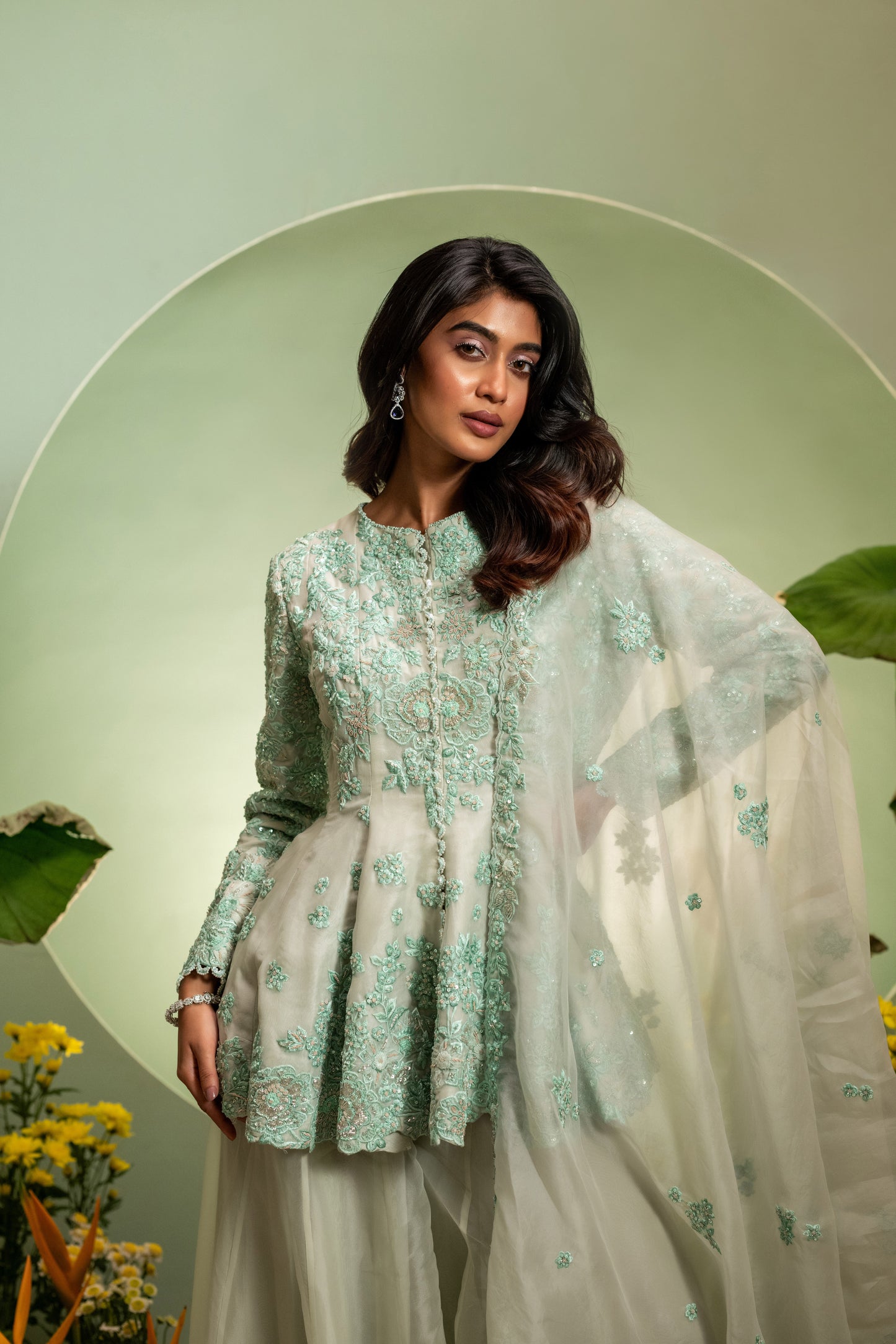 Peplum Sharara Set