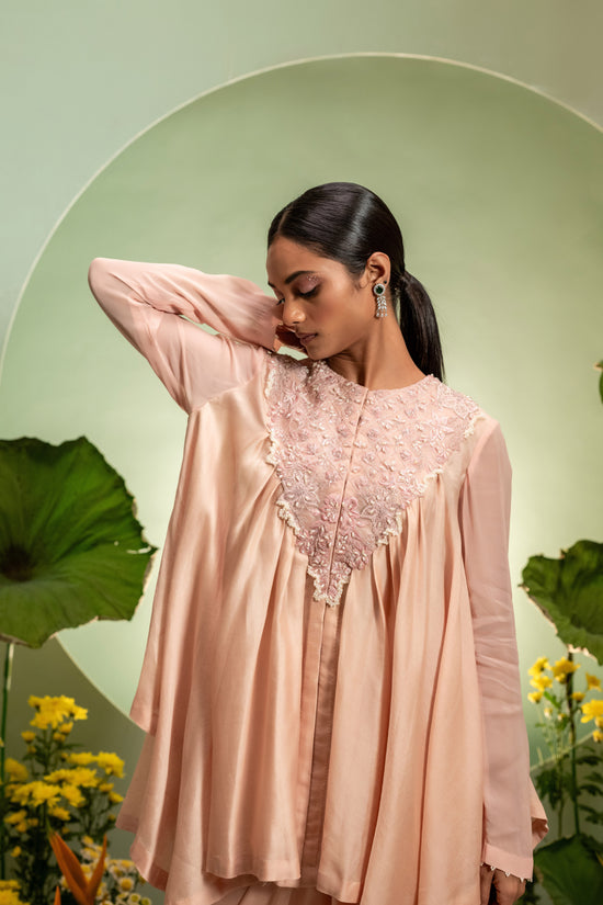 Pink Skirt & Flare Top Set