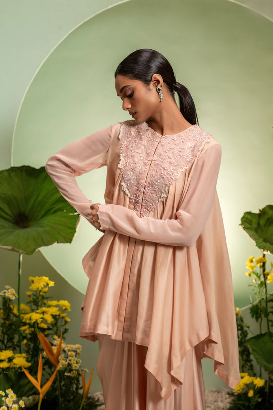 Pink Skirt & Flare Top Set