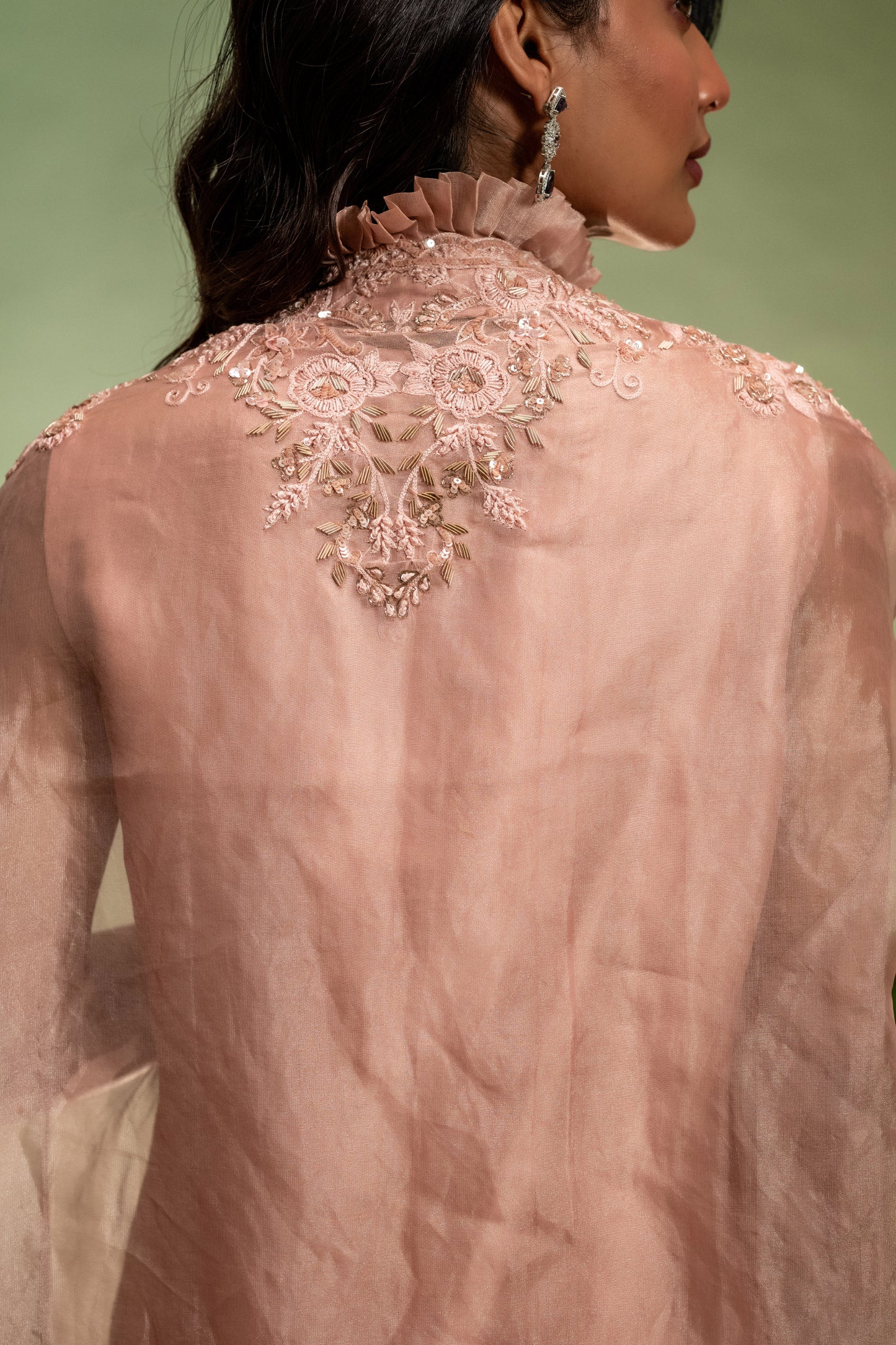 Pink Short Kurta Dhoti Set