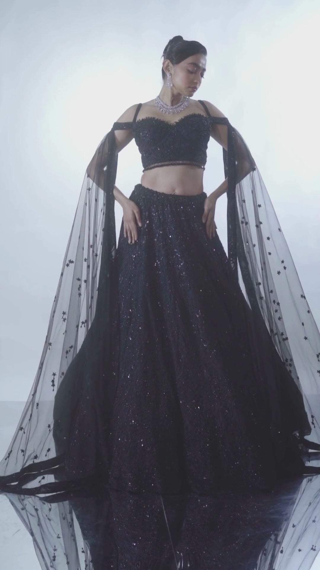 MAHIRA ORGANZA LEHENGA SET