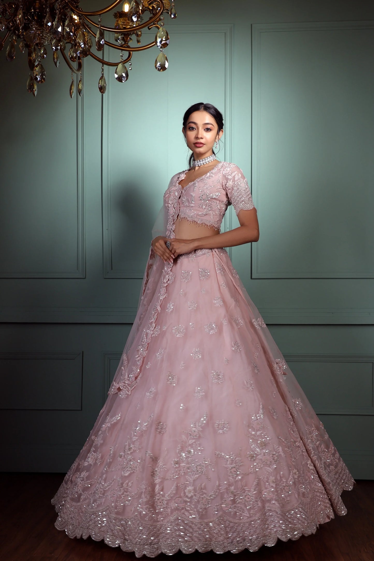 bridal with lehenga