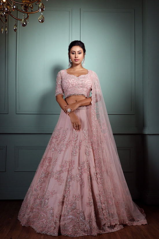 bridal lehenga pink colour