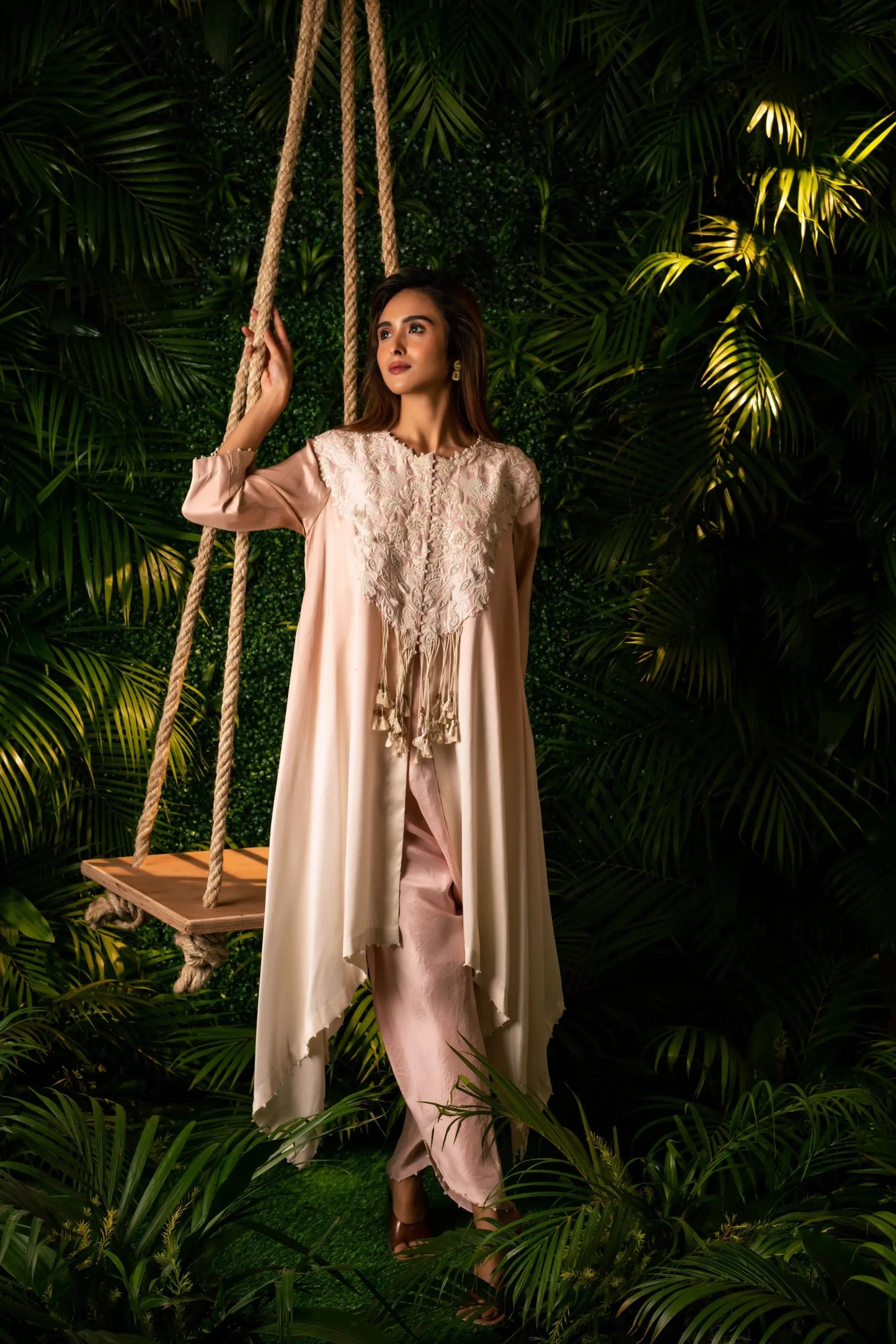 Ombre Peacock Dress (Pink)
