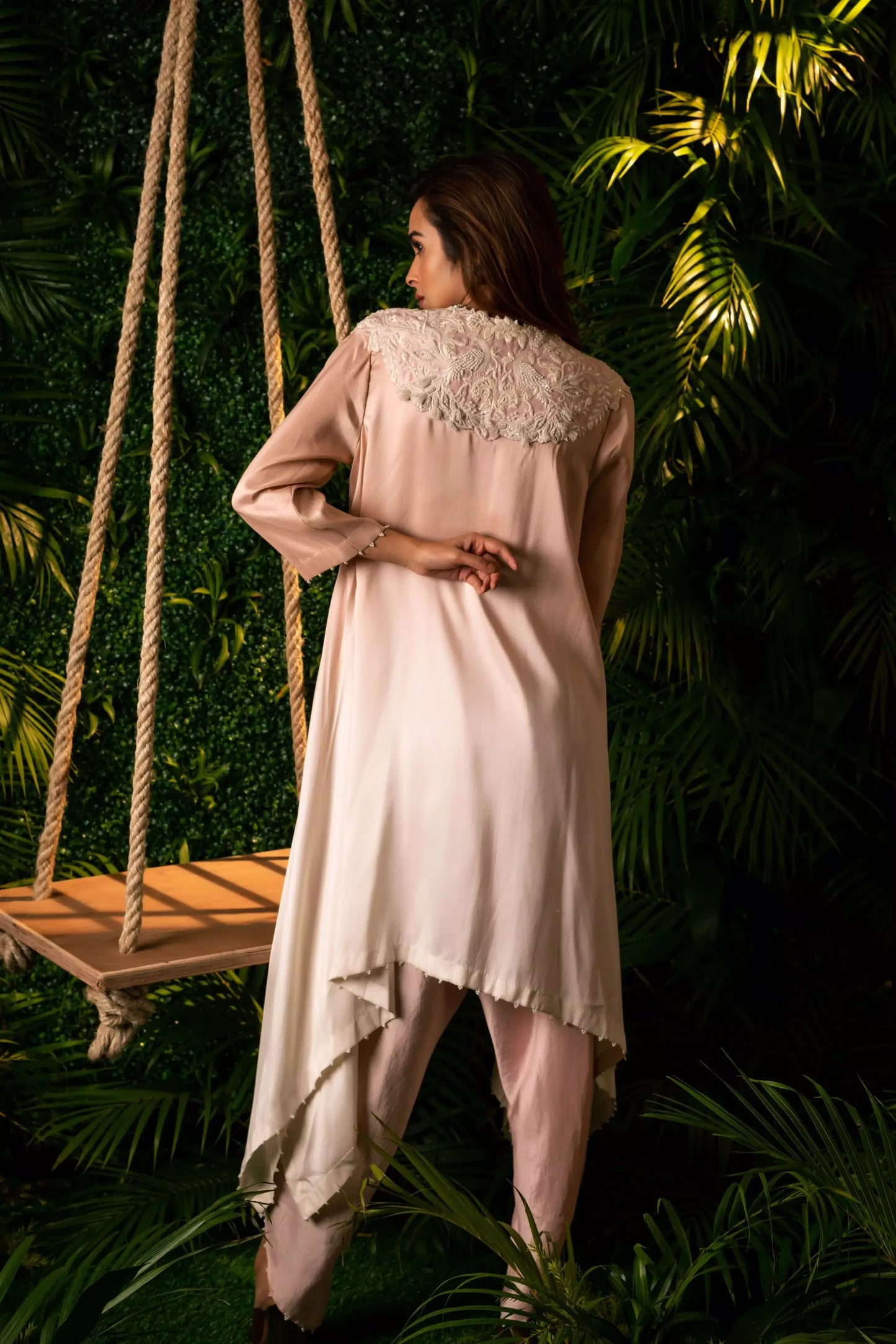 Ombre Peacock Dress (Pink)