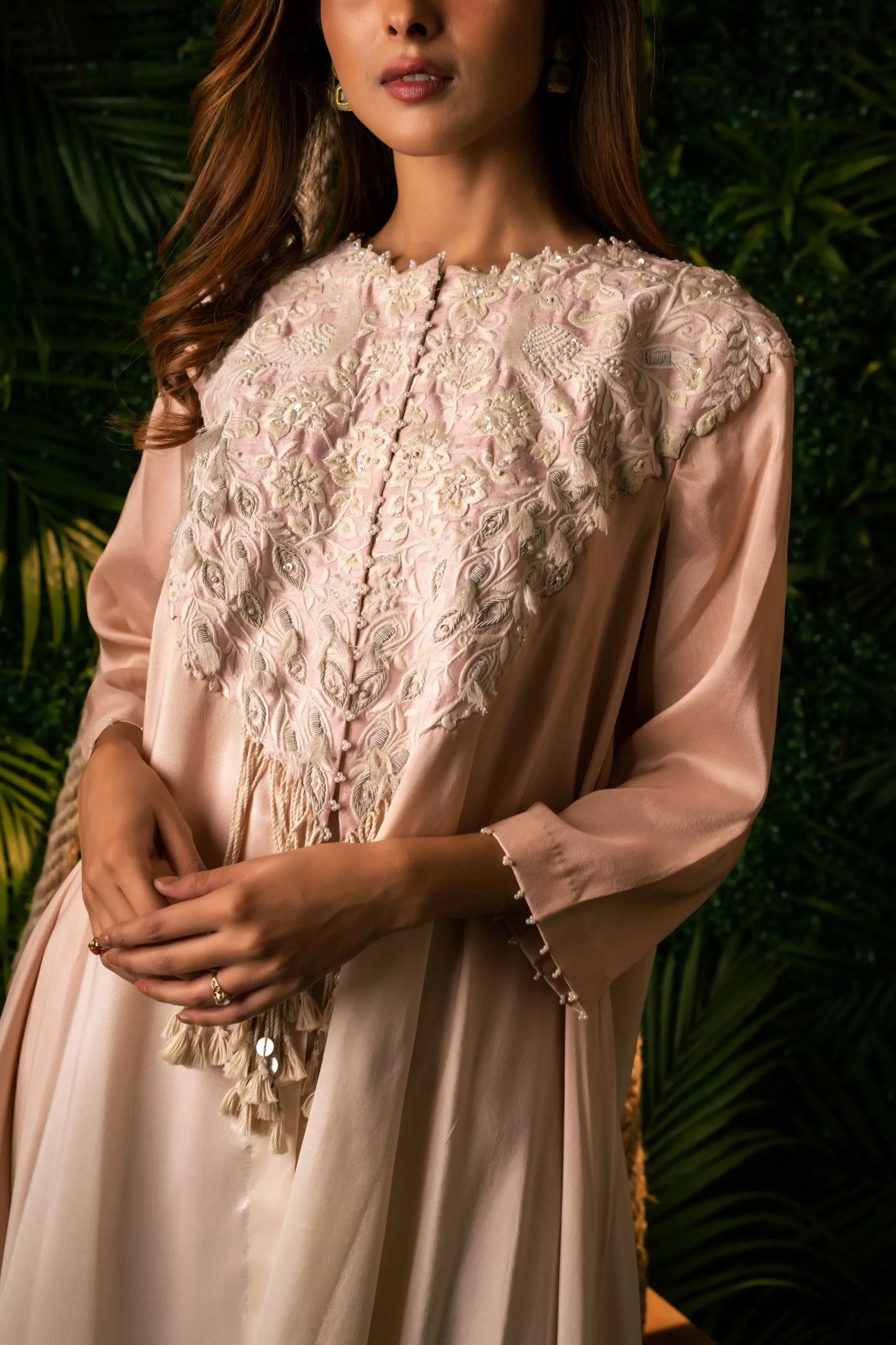 Ombre Peacock Dress (Pink)