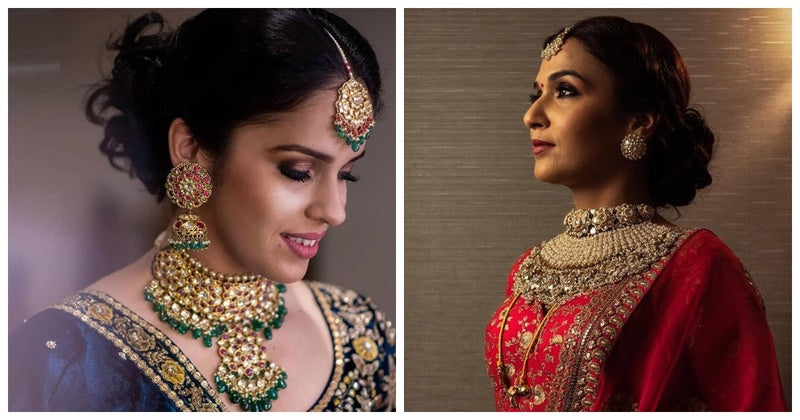 indian bridal hairstyle for lehenga