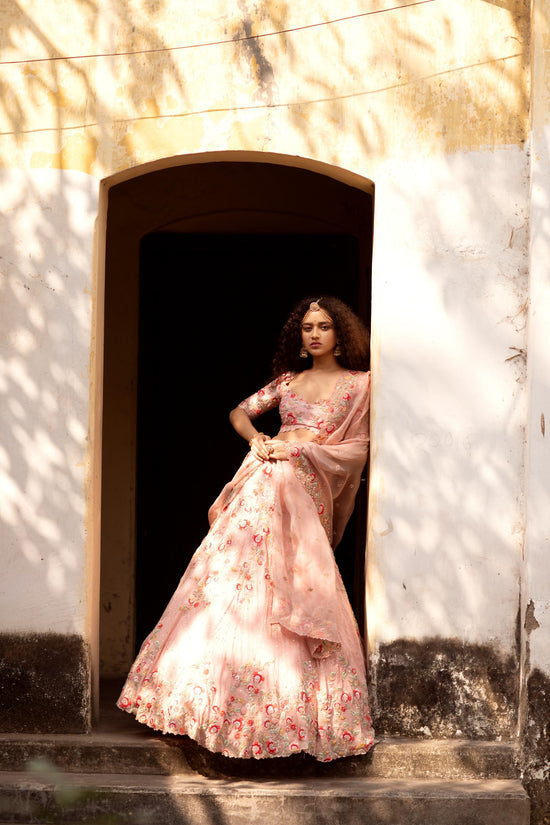 Lush Rosé Pink lehenga set