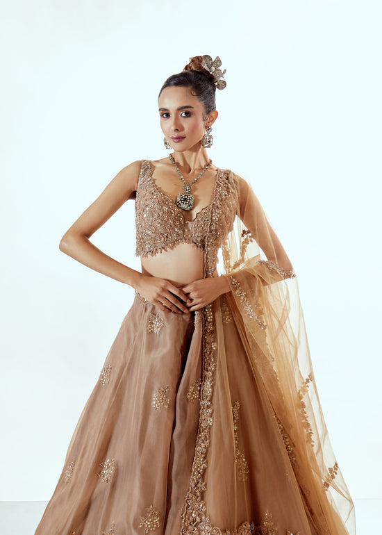 DAFFODIL ORGANZA LEHENGA SET