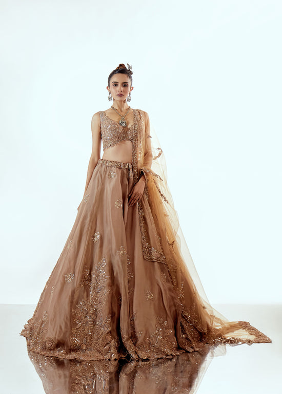 DAFFODIL ORGANZA LEHENGA SET