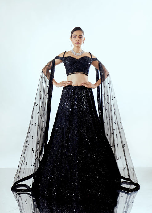 MAHIRA ORGANZA LEHENGA SET