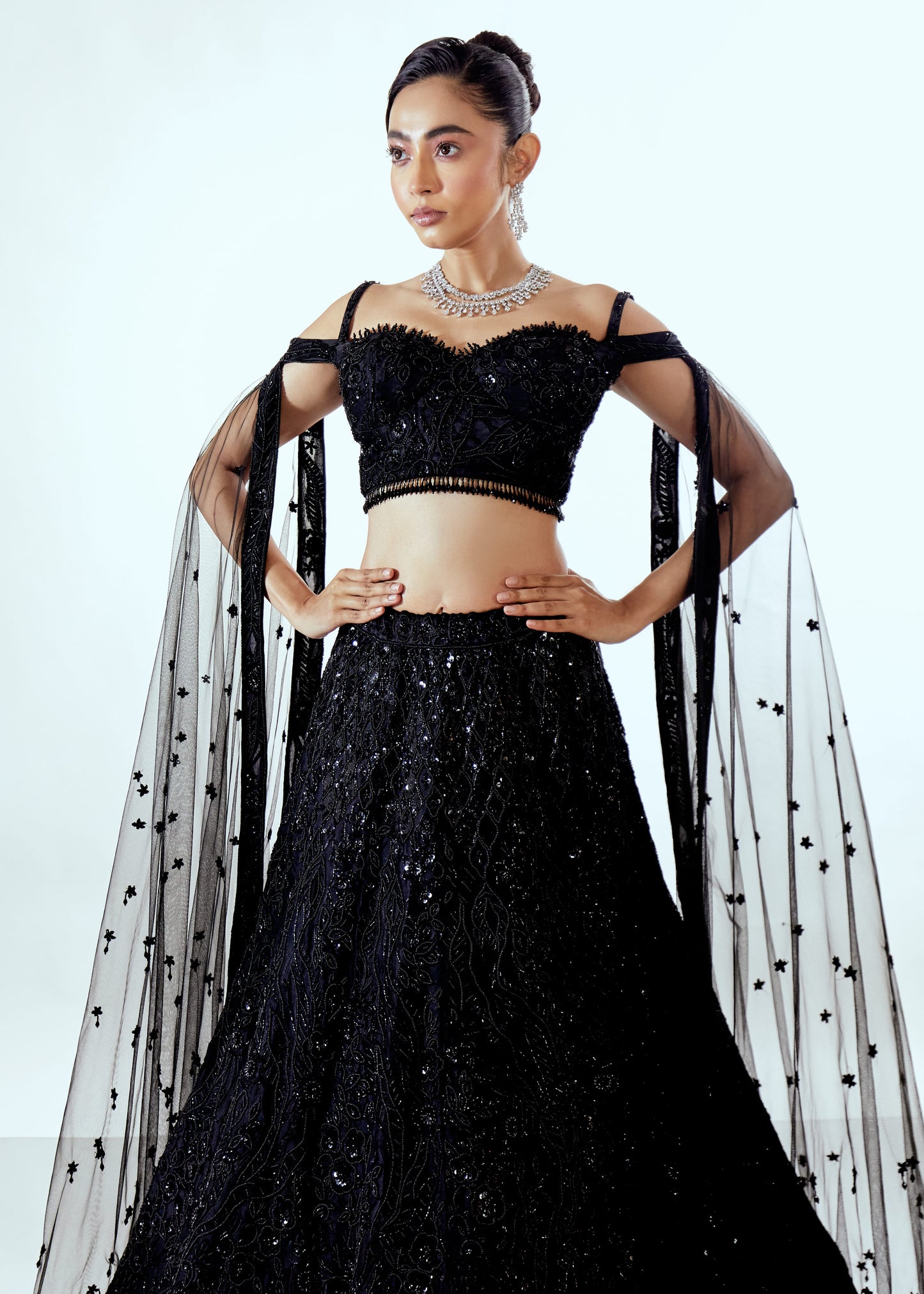 MAHIRA ORGANZA LEHENGA SET