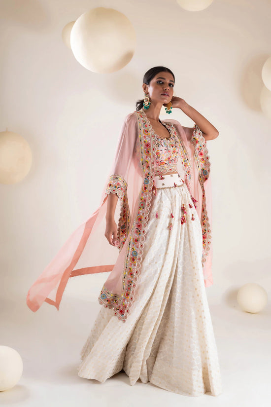 Chanderi cape set