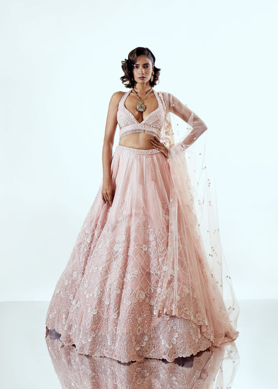 IRIS ORGANZA LEHENGA SET