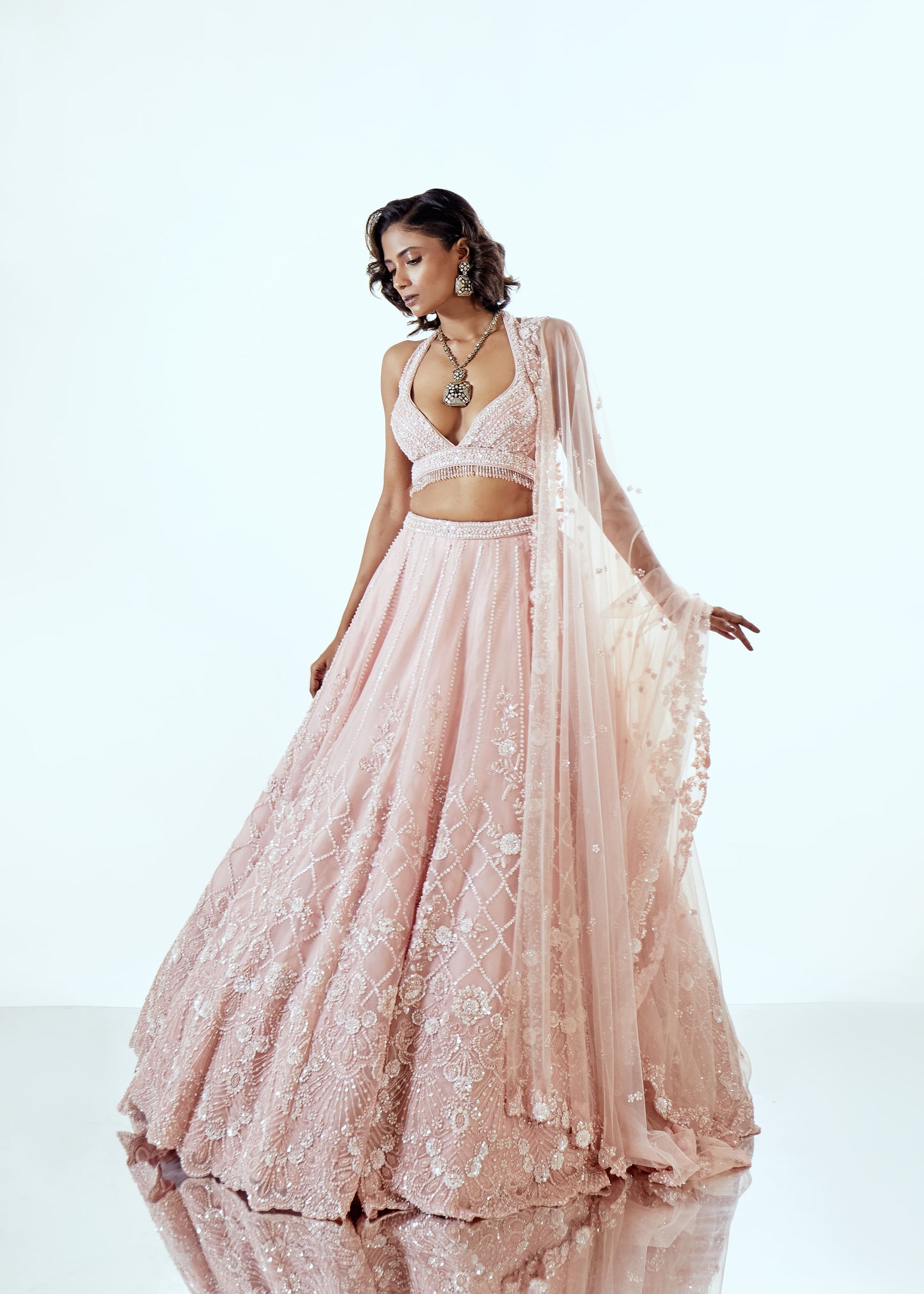 IRIS ORGANZA LEHENGA SET