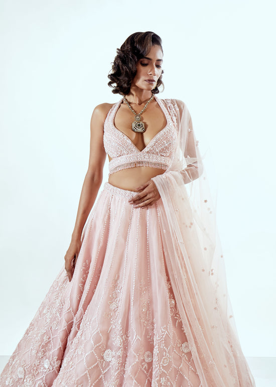 IRIS ORGANZA LEHENGA SET
